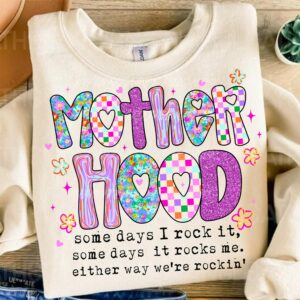 Motherhood Coquette Bow Checker Png, Neon Mother hood Png, Funny Mom Png, Sarcastic Mama Retro Png, Mom shirt design, Sassy Mothers Day Png